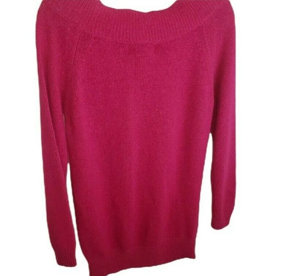 Reference Point Women Small Fuscia Long Sleeve Silk & Wool Blended Sweat… - Picture 10 of 11